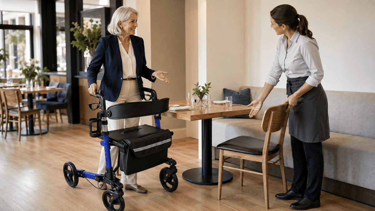 Dining Out With a Rollator Without Losing Control of Your Space - deeptita