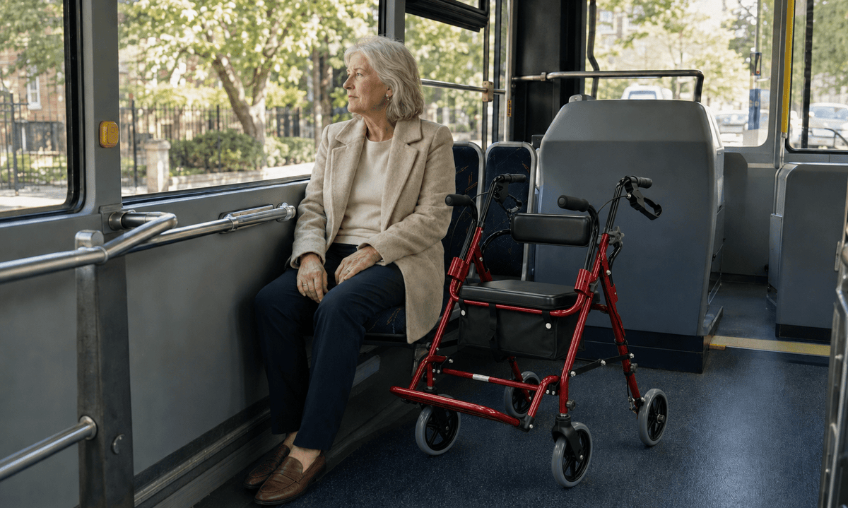 Fold, Lock, or Park? Taking a Rollator on a Bus or Train - deeptita
