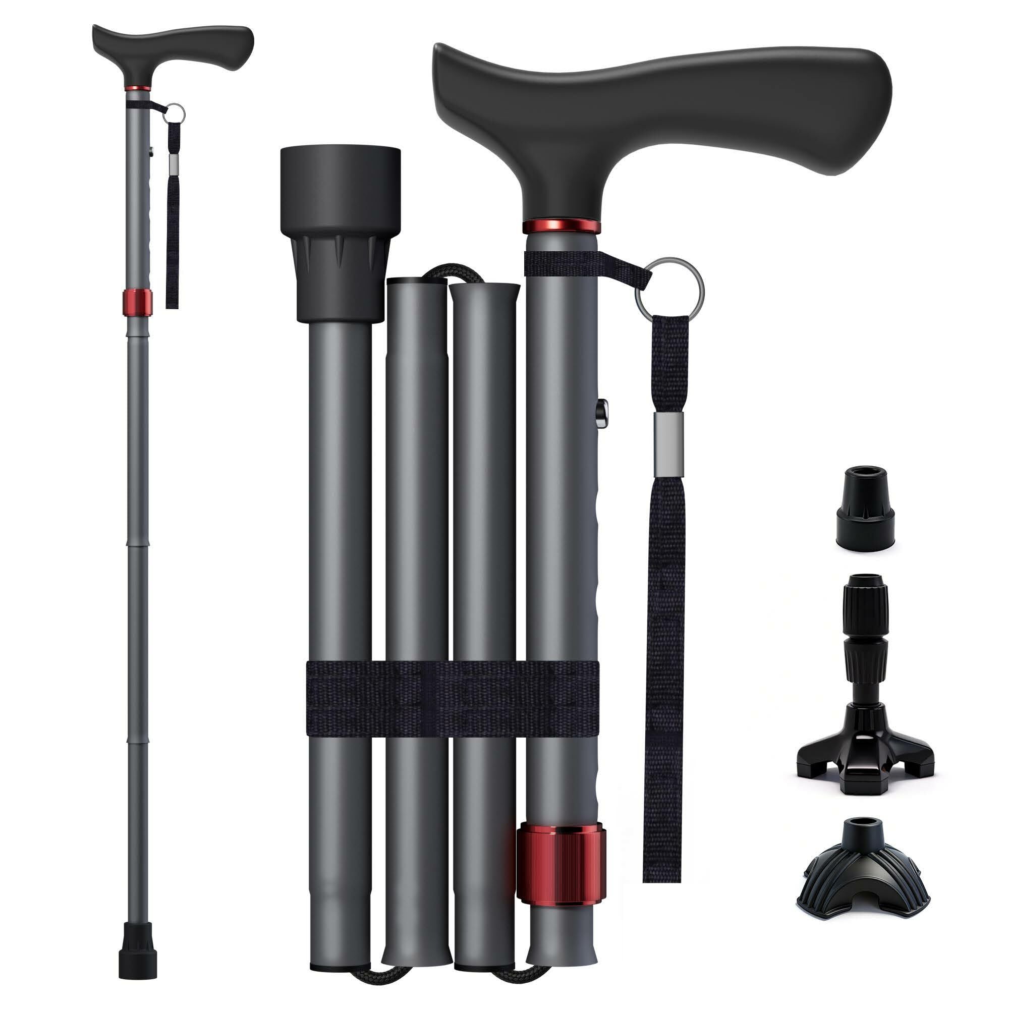 DeepTita Foldable Walking Cane ，Home Travel,33-37" for modern home mobility, recovery, and everyday confidence