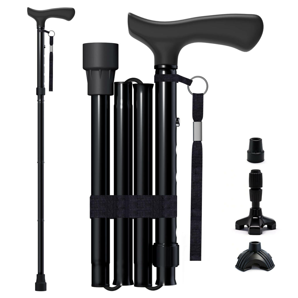 DeepTita Foldable Walking Cane ，Home Travel,33-37" for modern home mobility, recovery, and everyday confidence
