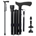 DeepTita Foldable Walking Cane ，Home Travel,33-37" for modern home mobility, recovery, and everyday confidence