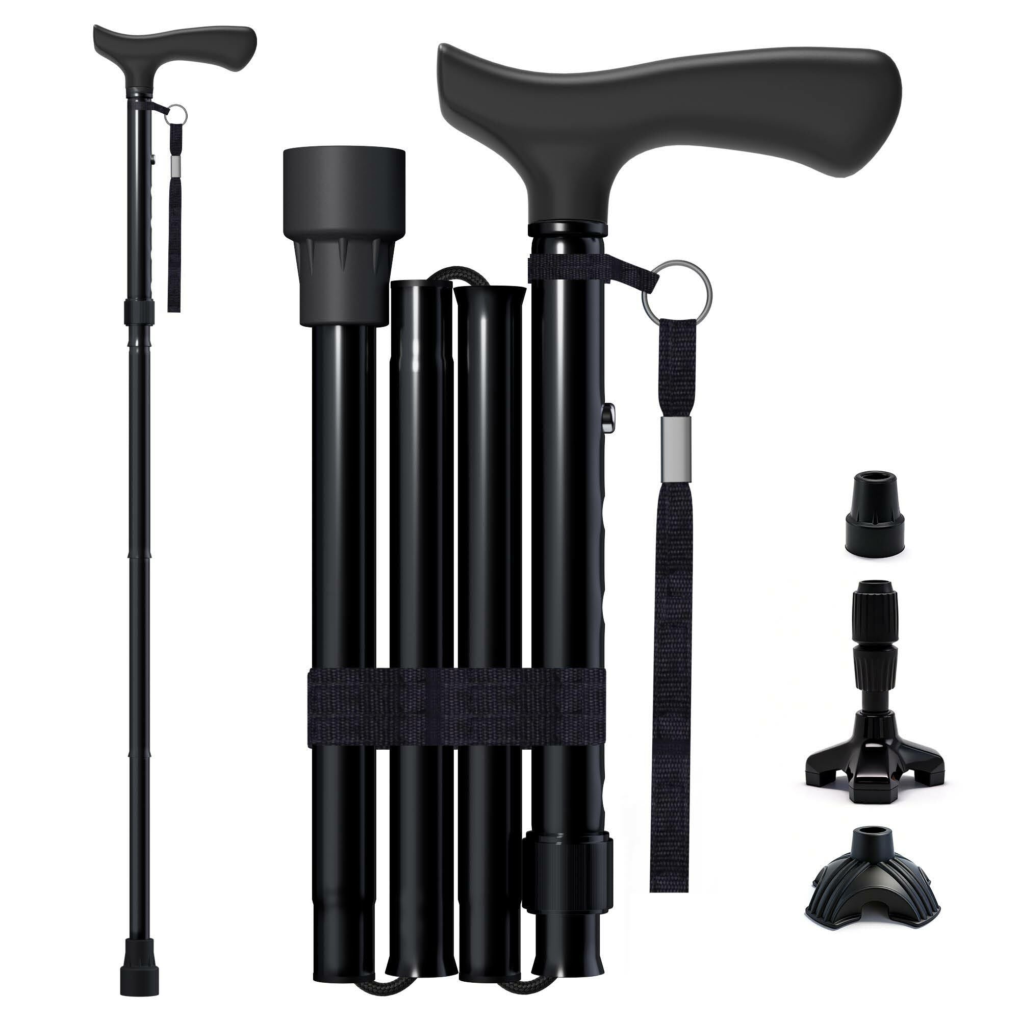DeepTita Foldable Walking Cane ，Home Travel,33-37" for modern home mobility, recovery, and everyday confidence