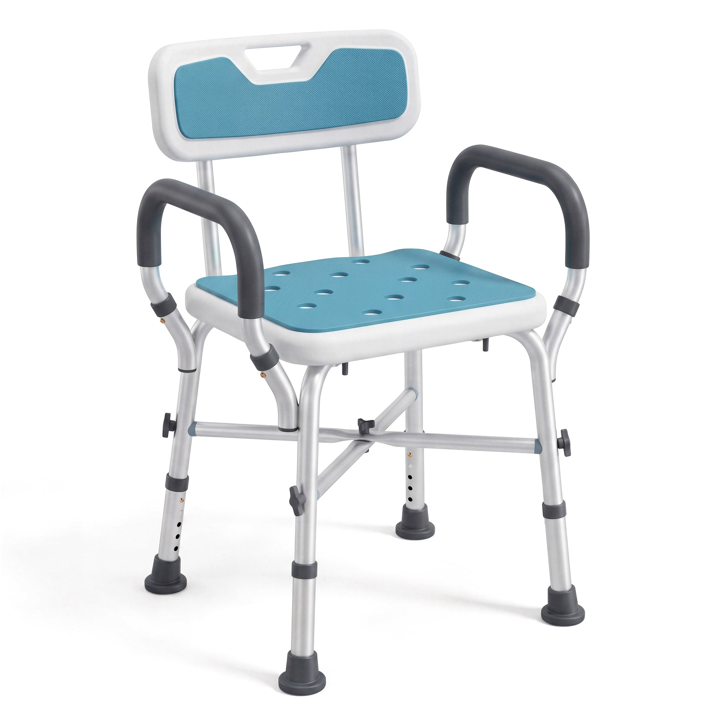 DeepTita Adjustable Shower Chair with Arms & Backrest