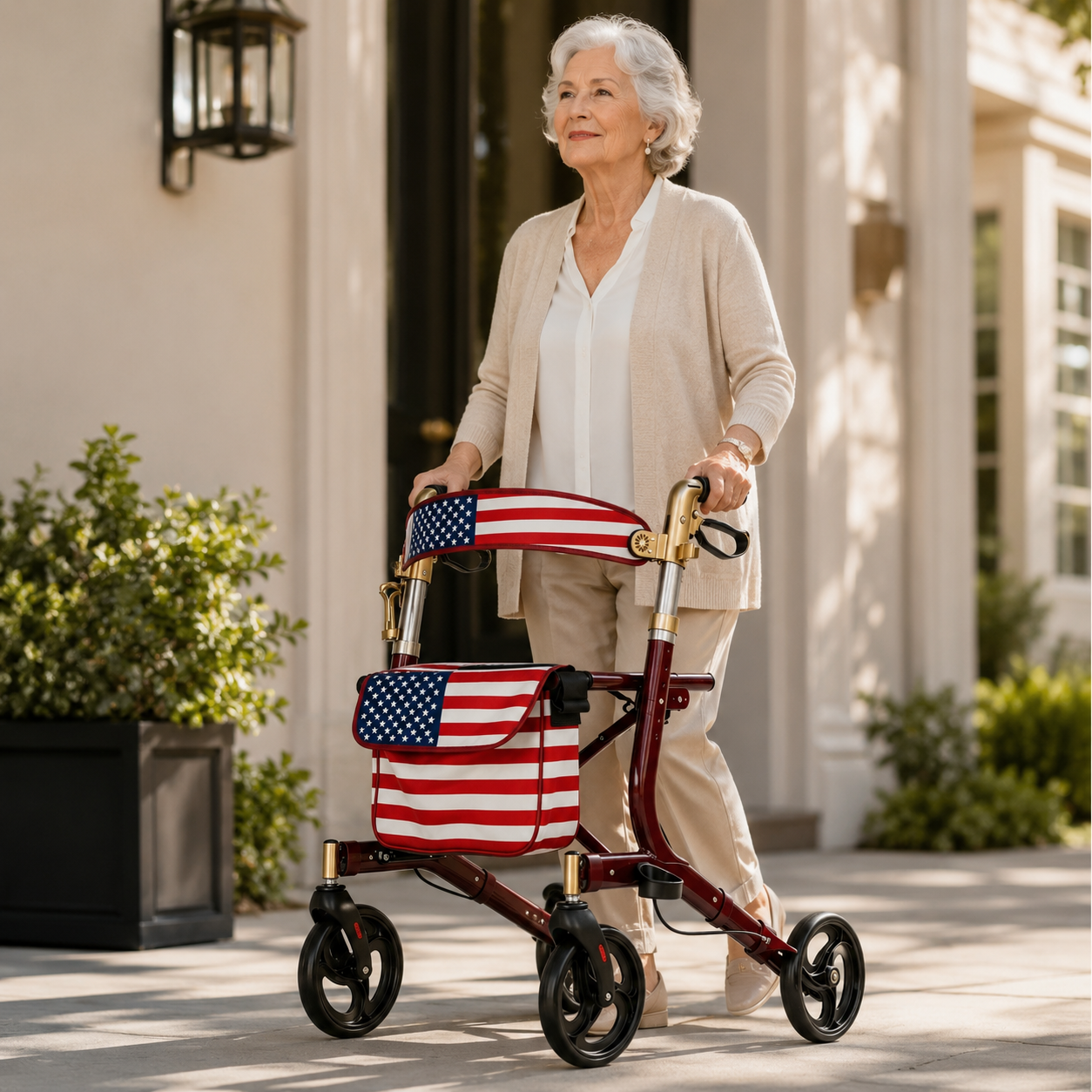 DeepTita Foldable Rollator Walker with Seat
