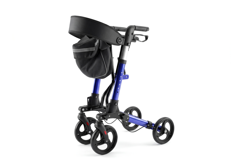 DeepTita All-Terrain Foldable Rollator Walker with Seat