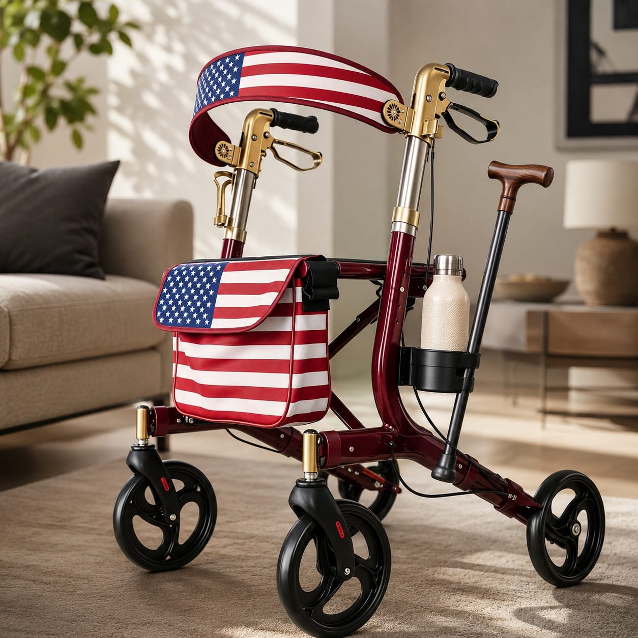 DeepTita Foldable Rollator Walker with Seat