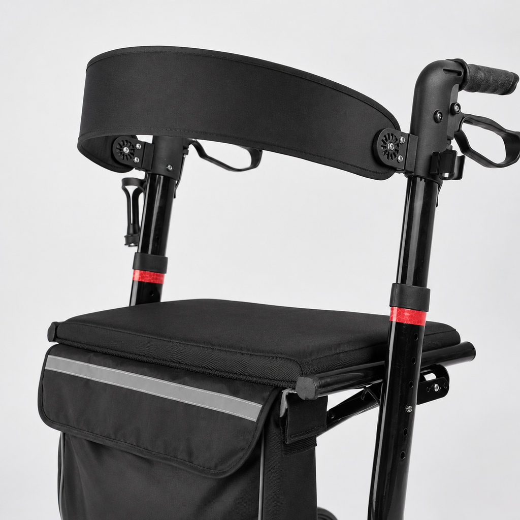 DeepTita Foldable Rollator Walker with Seat, Classic Edition