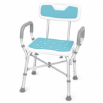 DeepTita Heavy-Duty Adjustable Shower Chair with Arms & Backrest B9 for modern home mobility, recovery, and everyday confidence