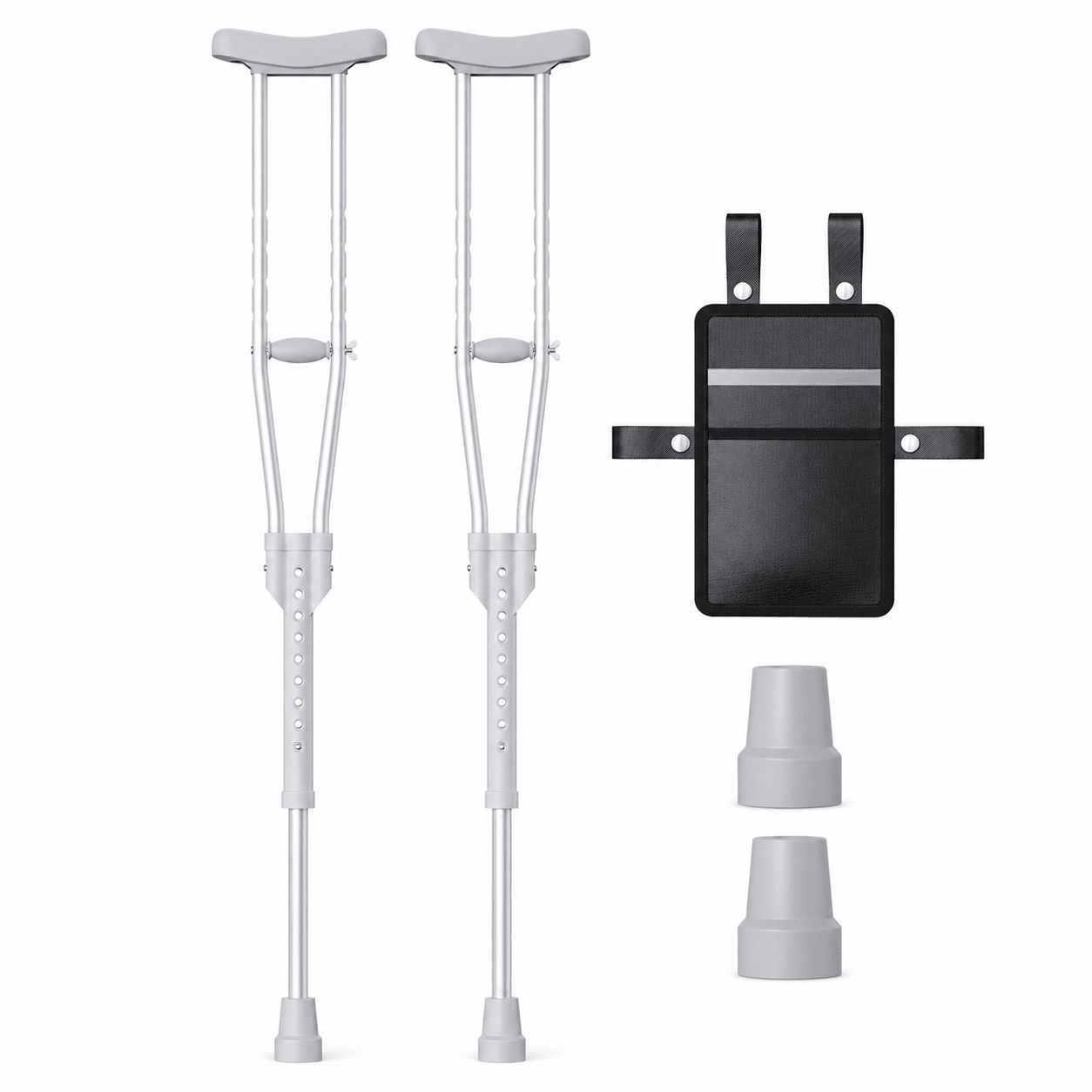 DeepTita Adjustable Underarm Crutches, Home Travel, 300lb, 1.7lb for modern home mobility, recovery, and everyday confidence