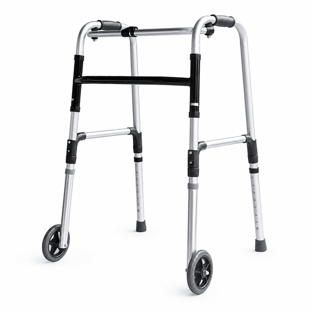 DeepTita Folding Front Wheel Walker, Home Travel, 5" Wheels, 350lb for modern home mobility, recovery, and everyday confidence
