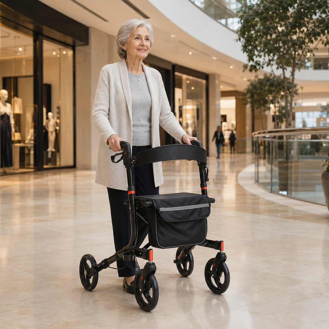 DeepTita Foldable Rollator Walker with Seat, Classic Edition