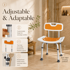 DeepTita Adjustable Shower Chair, Bath, 13.5-18.5", 300lb for modern home mobility, recovery, and everyday confidence