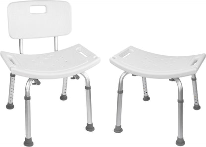 Bath Chair, Bench, Seat, Stool for Disabled, Seniors & Elderly Bathroom Transfer Inside Shower/Tub/Bathtub – 400 Lbs. Capacity, Gray