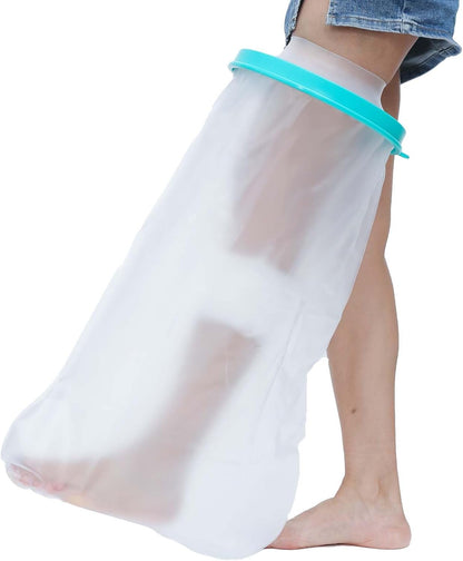 CIVJET Cast Covers for Shower Leg, Waterproof Cast Cover for Showering/Swimming, Cast Protector for Shower Leg Adult, Waterproof Shower Boots for Foot After Surgery, Knee, Ankle, Boot (Diameter-7.9")