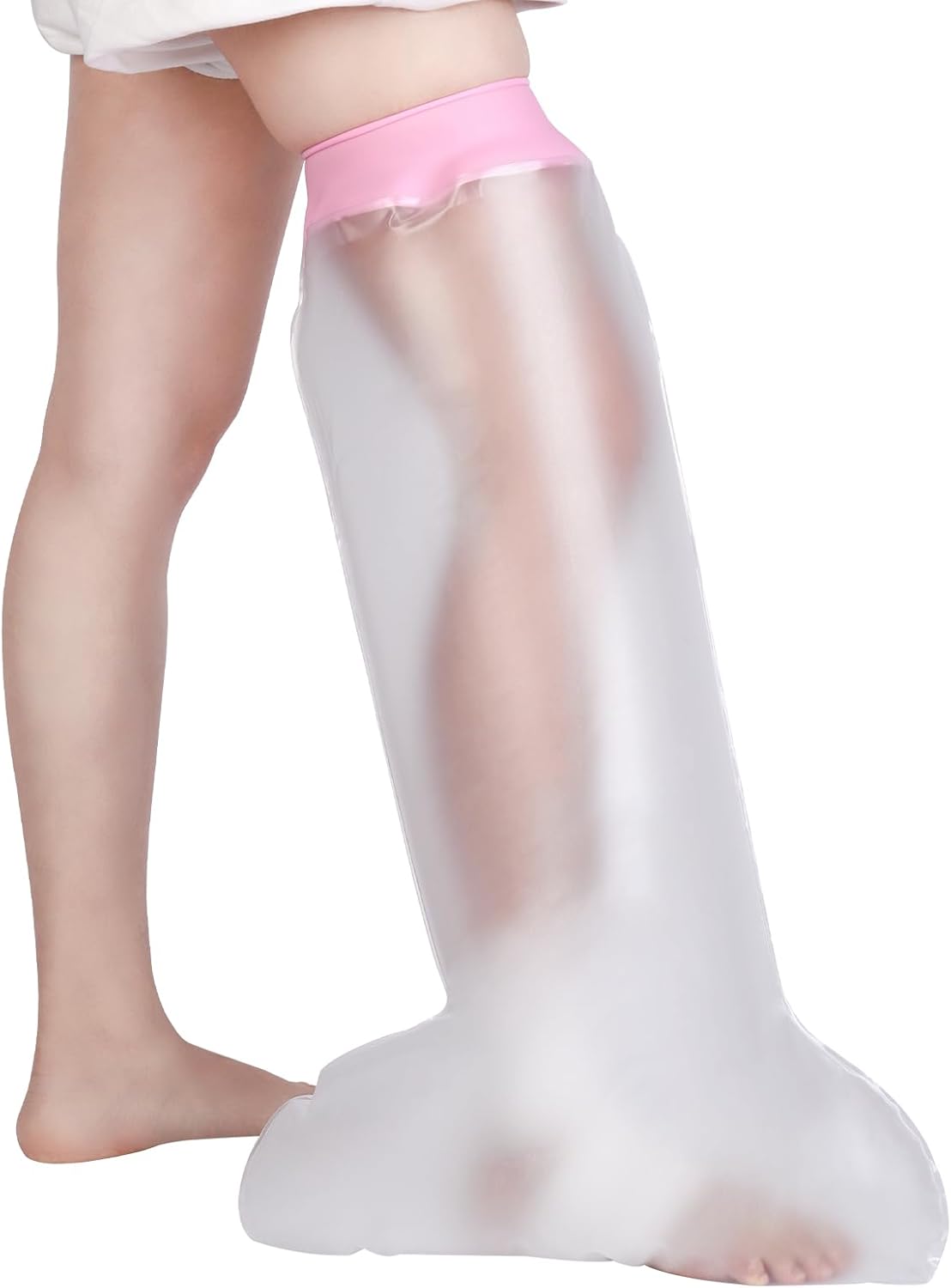 CIVJET Cast Covers for Shower Leg, Waterproof Cast Cover for Showering/Swimming, Cast Protector for Shower Leg Adult, Waterproof Shower Boots for Foot After Surgery, Knee, Ankle, Boot (Diameter-7.9")