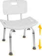 Bath Chair, Bench, Seat, Stool for Disabled, Seniors & Elderly Bathroom Transfer Inside Shower/Tub/Bathtub – 400 Lbs. Capacity, Gray