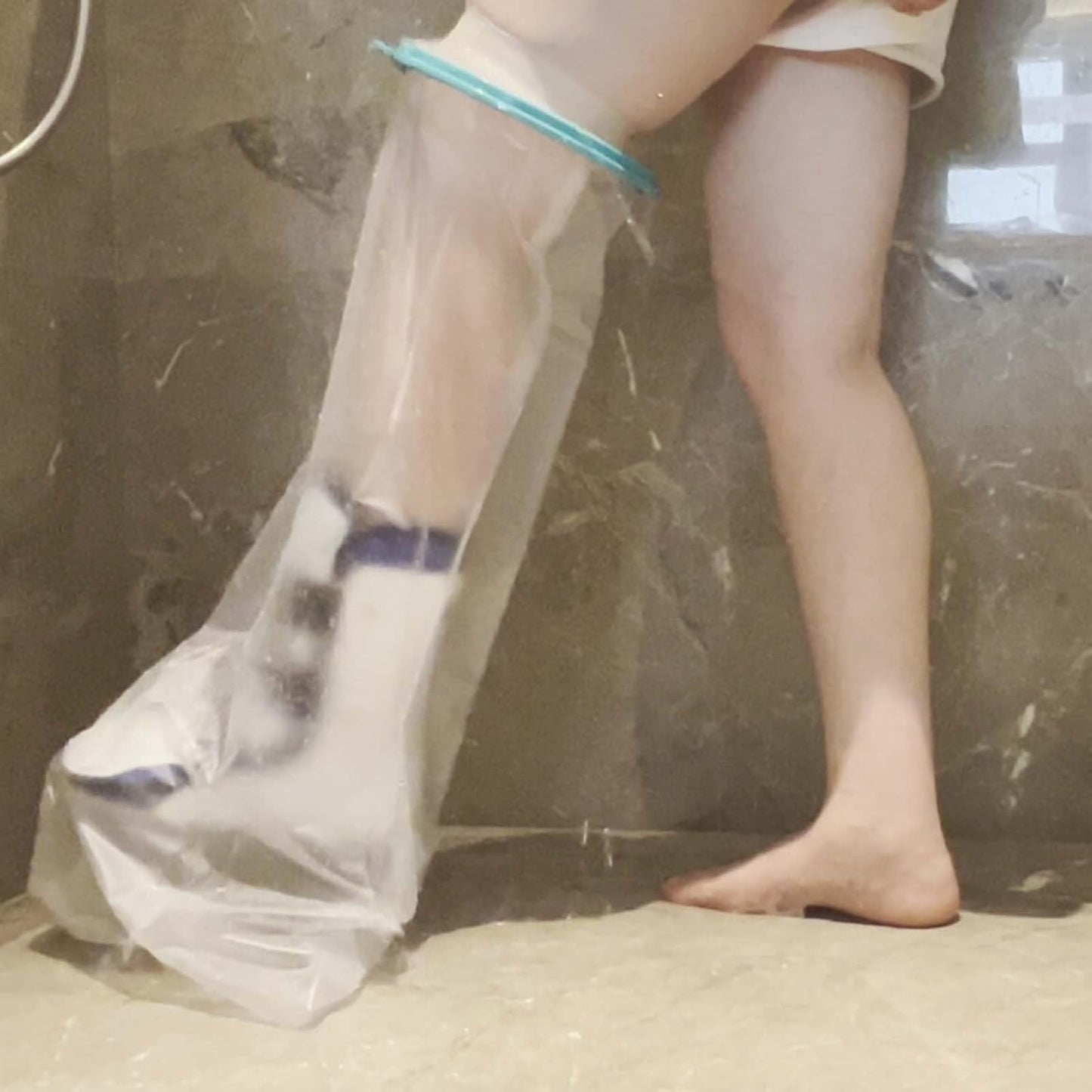 CIVJET Cast Covers for Shower Leg, Waterproof Cast Cover for Showering/Swimming, Cast Protector for Shower Leg Adult, Waterproof Shower Boots for Foot After Surgery, Knee, Ankle, Boot (Diameter-7.9")