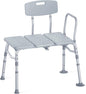 DEEPTITA Bathtub Transfer Bench, 400 Lbs Heavy Duty Shower Chair with Back, Non-Slip Feet, Height Adjustable Shower Bench for Elderly and Disabled