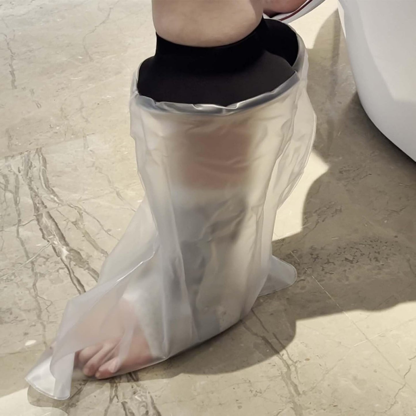 CIVJET Cast Covers for Shower Leg, Waterproof Cast Cover for Showering/Swimming, Cast Protector for Shower Leg Adult, Waterproof Shower Boots for Foot After Surgery, Knee, Ankle, Boot (Diameter-7.9")