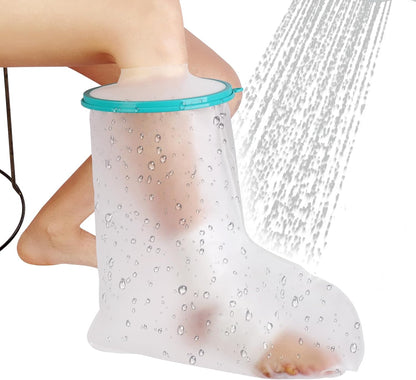 CIVJET Cast Covers for Shower Leg, Waterproof Cast Cover for Showering/Swimming, Cast Protector for Shower Leg Adult, Waterproof Shower Boots for Foot After Surgery, Knee, Ankle, Boot (Diameter-7.9")