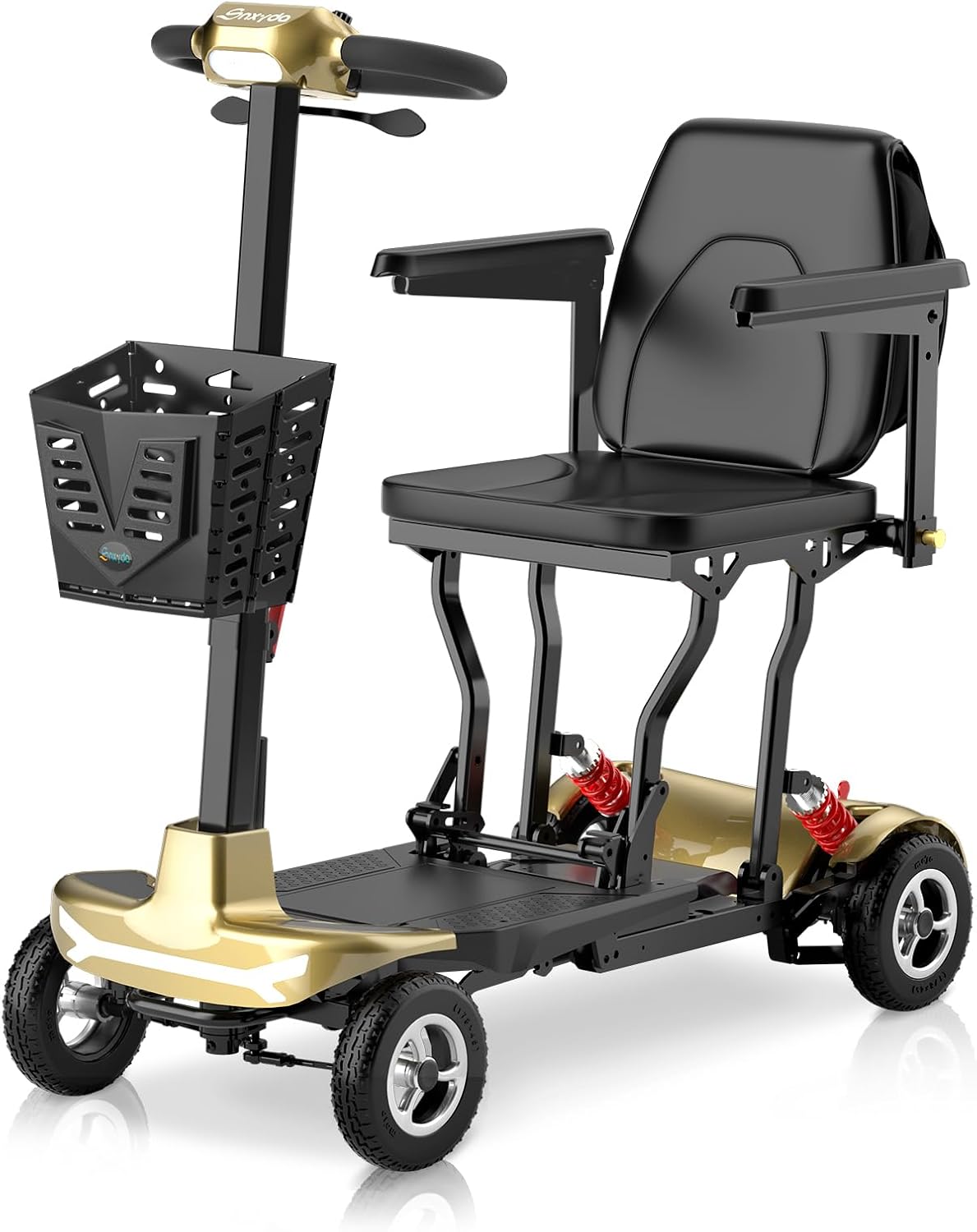 Mobility Scooter for Adults, Seniors - 37.5 lbs Ultra Lightweight Folding Mobility Scooters for Seniors Airport Approved, All Terrain 4 Wheel Motorized Scooter for Travel, 275 lbs Capacity, Blue