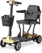 Mobility Scooter for Adults, Seniors - 37.5 lbs Ultra Lightweight Folding Mobility Scooters for Seniors Airport Approved, All Terrain 4 Wheel Motorized Scooter for Travel, 275 lbs Capacity, Blue