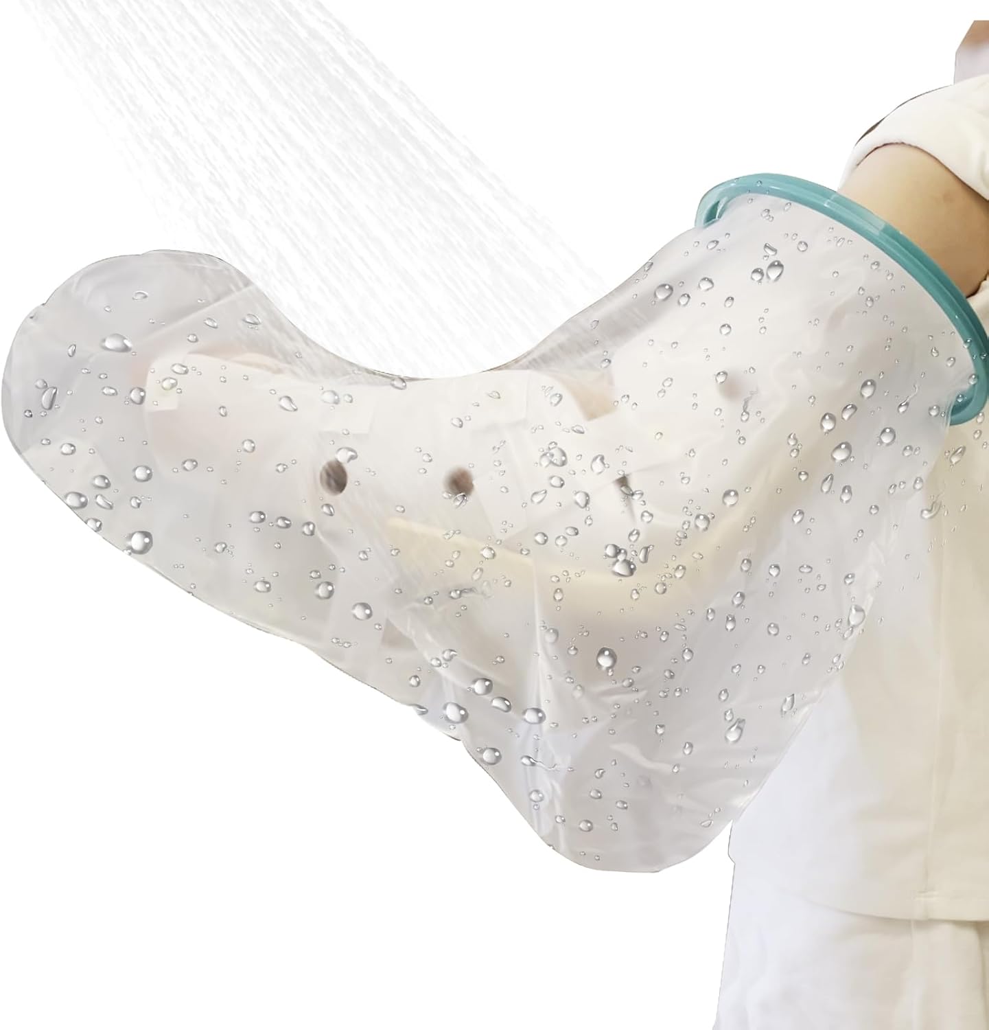 CIVJET Cast Covers for Shower Leg, Waterproof Cast Cover for Showering/Swimming, Cast Protector for Shower Leg Adult, Waterproof Shower Boots for Foot After Surgery, Knee, Ankle, Boot (Diameter-7.9")