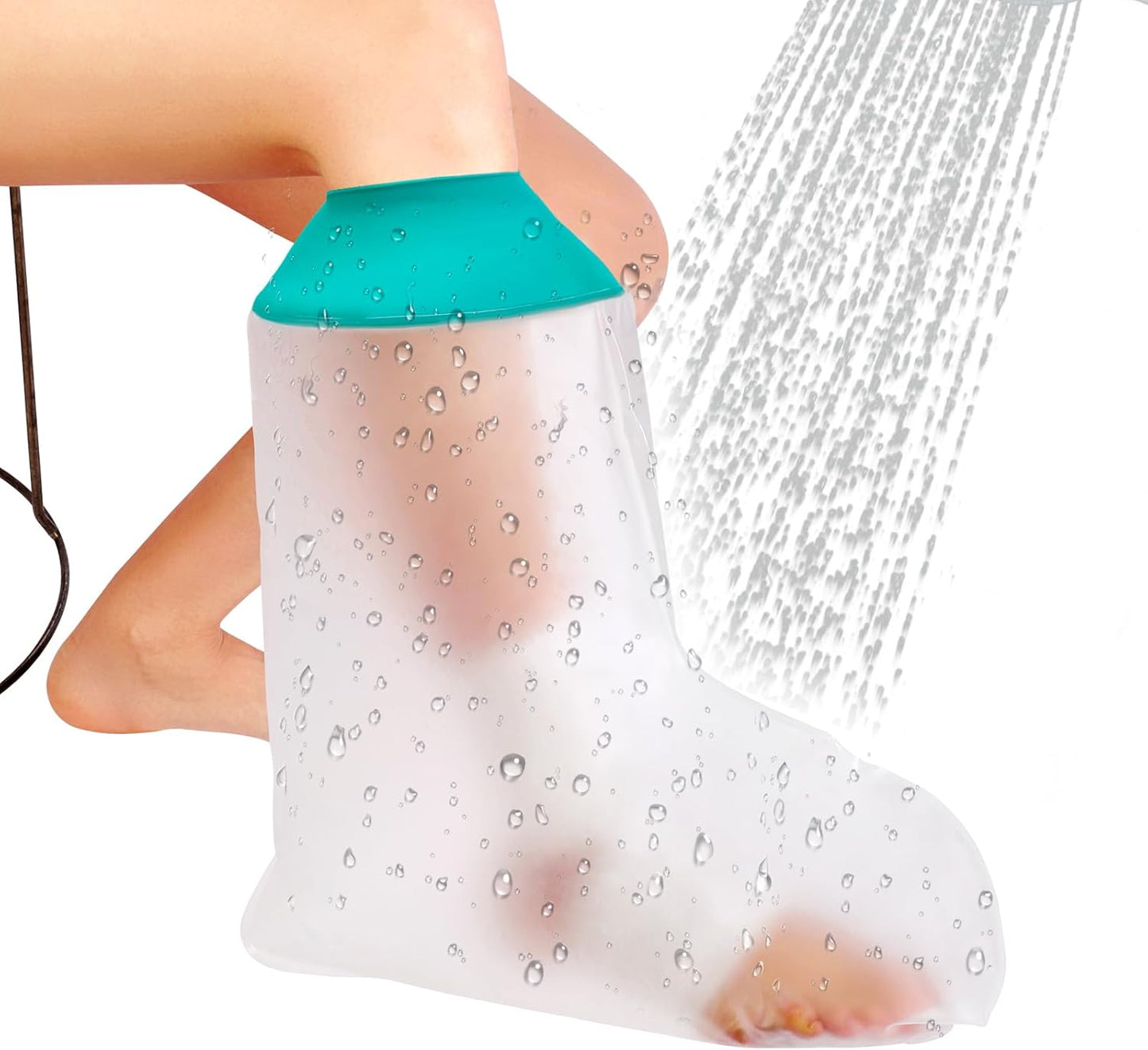 CIVJET Cast Covers for Shower Leg, Waterproof Cast Cover for Showering/Swimming, Cast Protector for Shower Leg Adult, Waterproof Shower Boots for Foot After Surgery, Knee, Ankle, Boot (Diameter-7.9")