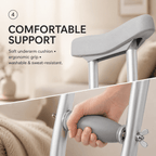 DeepTita Adjustable Underarm Crutches, Home Travel, 300lb, 1.7lb for modern home mobility, recovery, and everyday confidence