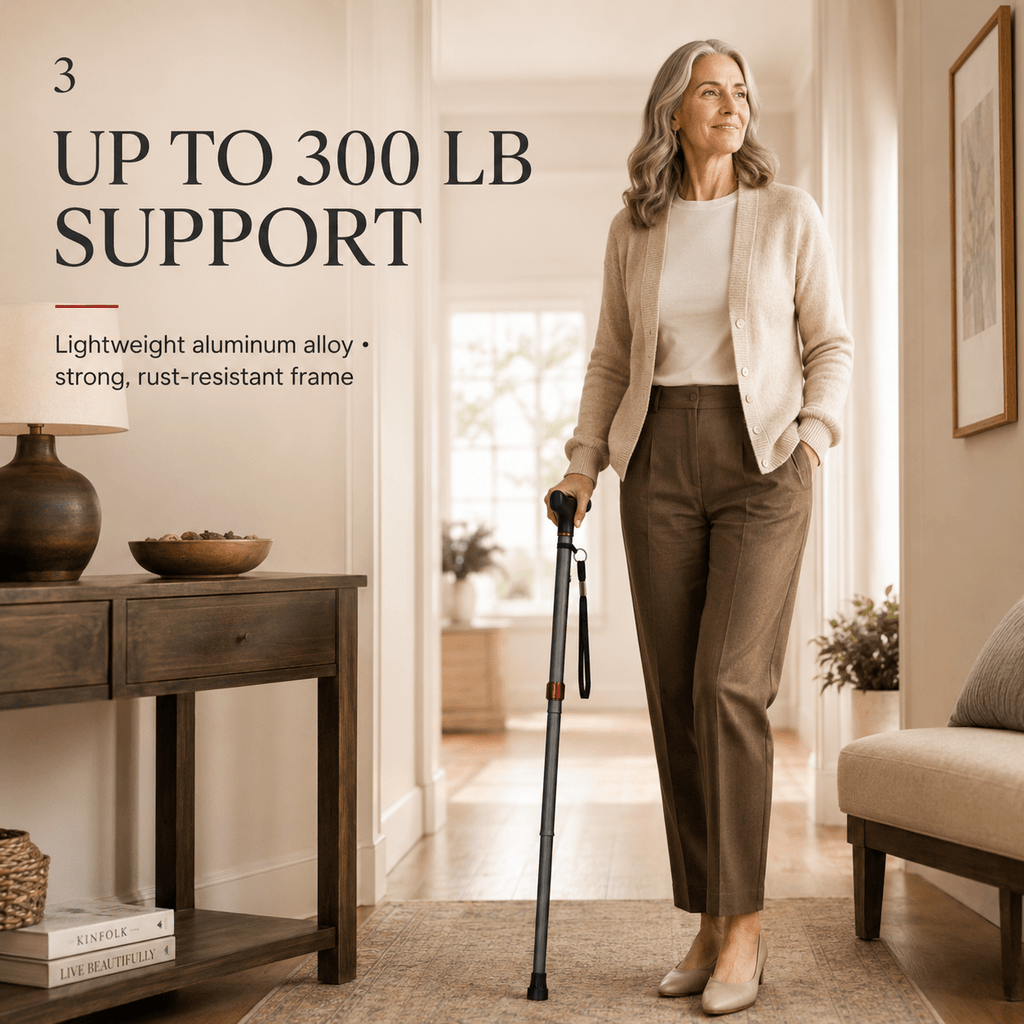 DeepTita Foldable Walking Cane ，Home Travel,33-37" for modern home mobility, recovery, and everyday confidence