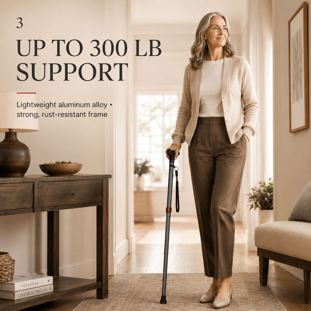 DeepTita Foldable Walking Cane ，Home Travel,33-37" for modern home mobility, recovery, and everyday confidence
