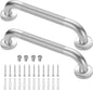 2 Pack 16 Inch Grab Bars for Bathtubs and Showers, Anti-Slip Shower Grab Bars Stainless Steel Shower Handle Toilet Handicap Elderly Senior Assist Bathroom Safety Handle