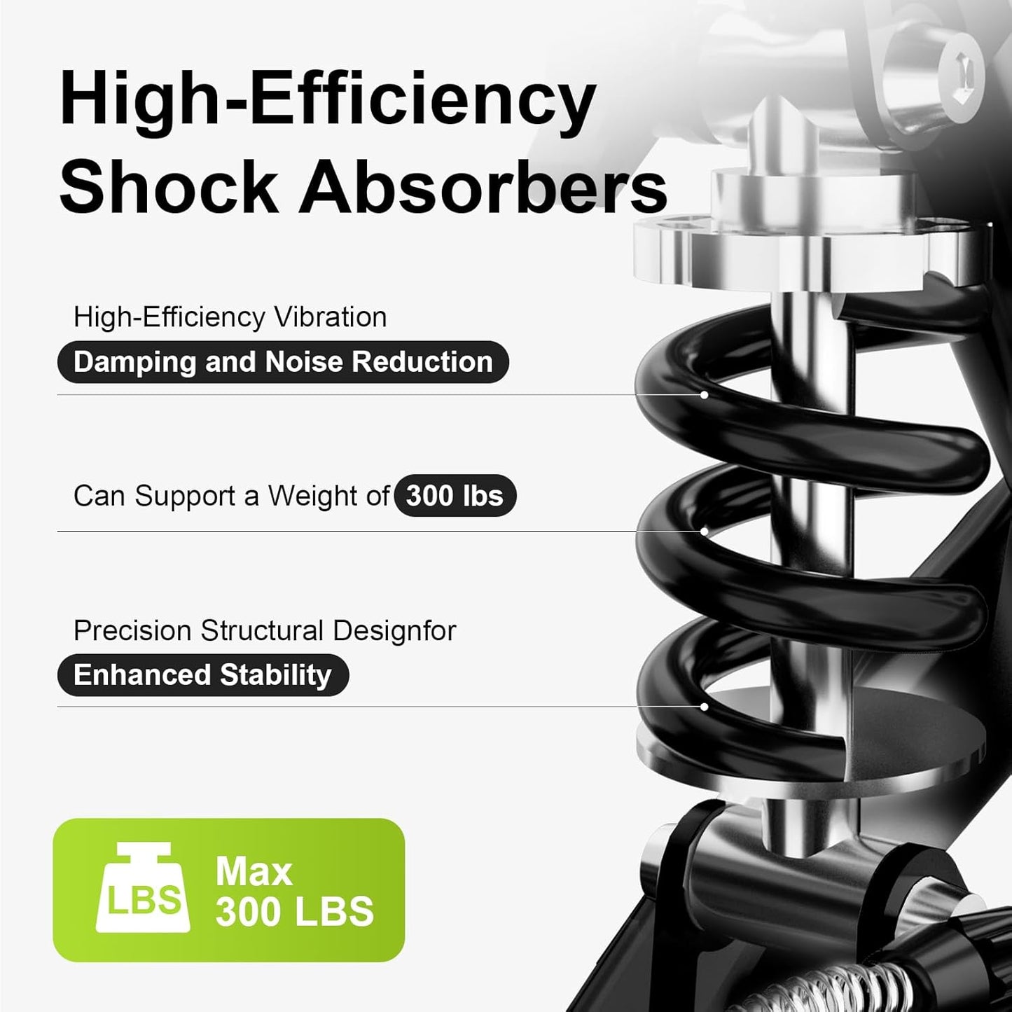 DEEPTITA Deluxe Medical Scooter Double Handbrake, All-Terrain Steerable Knee Scooter Crutch Alternative, for Adults with Injured Ankle & Foot Recovery in Black