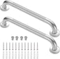 2 Pack 16 Inch Grab Bars for Bathtubs and Showers, Anti-Slip Shower Grab Bars Stainless Steel Shower Handle Toilet Handicap Elderly Senior Assist Bathroom Safety Handle