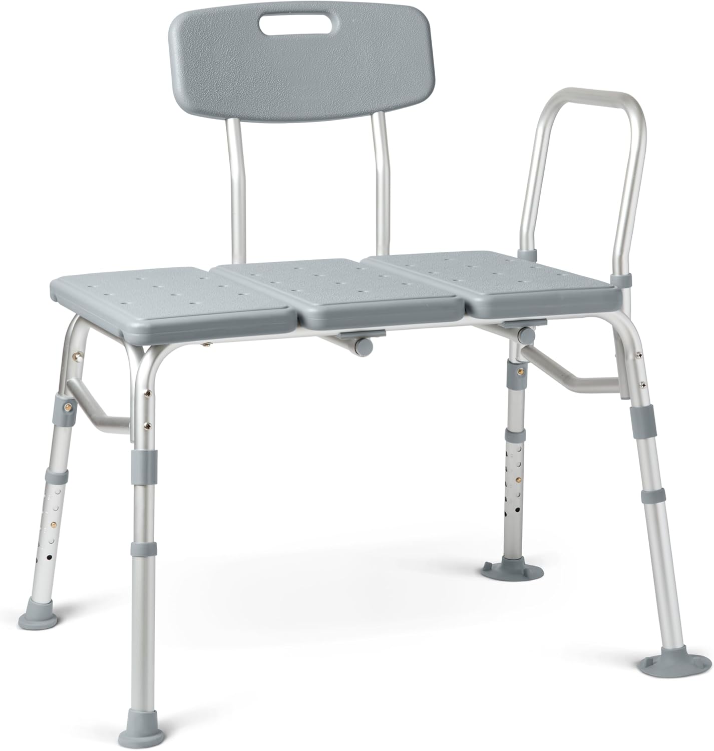 Deeptita Transfer Bench for Bathtubs and Showers, Adjustable Shower Bench and Bath Seat For Seniors and Adults, Slip-Resistant Feet, Heavy-Duty 400 lb. Weight Capacity, Tool-Free Assembly