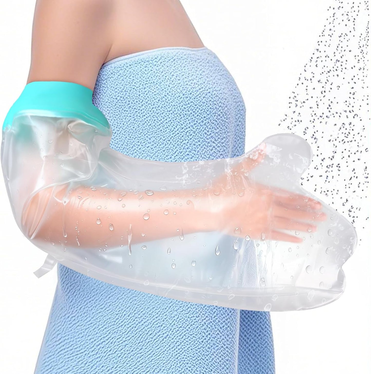 CIVJET Cast Covers for Shower Leg, Waterproof Cast Cover for Showering/Swimming, Cast Protector for Shower Leg Adult, Waterproof Shower Boots for Foot After Surgery, Knee, Ankle, Boot (Diameter-7.9")