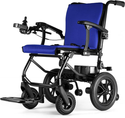 DEEPTITA Electric Wheelchairs for Adults, Lightweight Foldable Motorized Wheelchair with Removable Battery, Liftable Armrest, Airline Approved (30 Lbs, Grey)