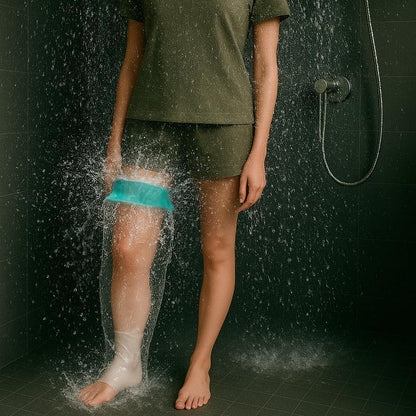 CIVJET Cast Covers for Shower Leg, Waterproof Cast Cover for Showering/Swimming, Cast Protector for Shower Leg Adult, Waterproof Shower Boots for Foot After Surgery, Knee, Ankle, Boot (Diameter-7.9")