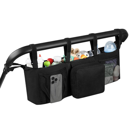 Accmor Universal Stroller Organizer with Insulated Cup Holder, Detachable Phone Bag and Shoulder Strap, Stroller Bag Caddy Organizer Fits for Uppababy, Baby Jogger, Britax Strollers