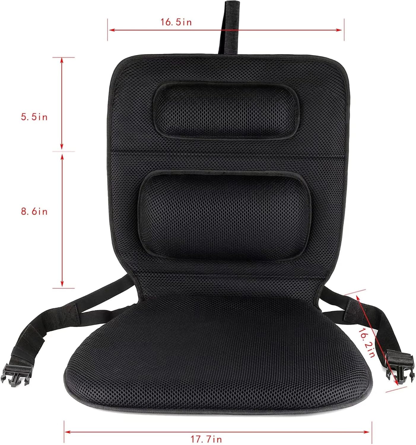 Deeptita Gel Wheelchair and Low Back Chairs Seat and Back Cushion | Orthopedic Seat Pad, Firm Back Support and Lumbar Pillow for Wheelchairs, Car, Truck, Gaming | Pressure Sore, Coccyx Pain Relief