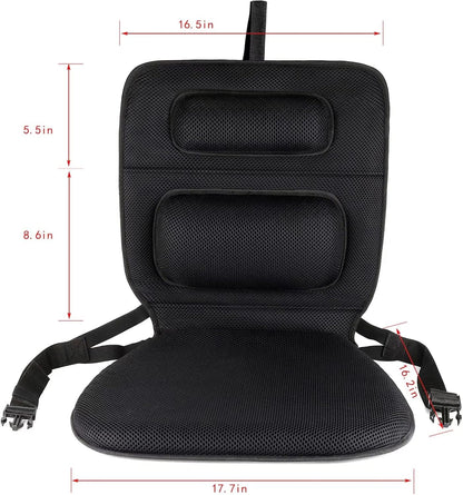Deeptita Gel Wheelchair and Low Back Chairs Seat and Back Cushion | Orthopedic Seat Pad, Firm Back Support and Lumbar Pillow for Wheelchairs, Car, Truck, Gaming | Pressure Sore, Coccyx Pain Relief