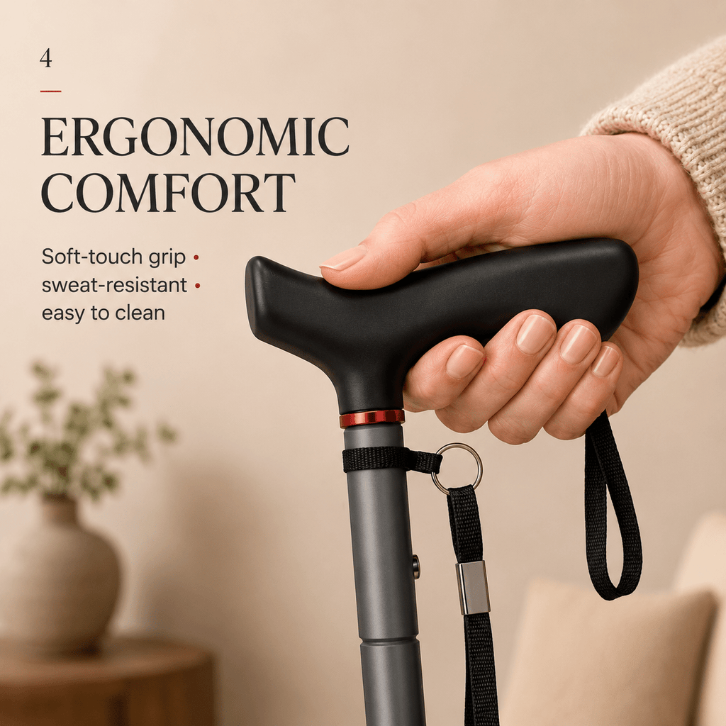 DeepTita Foldable Walking Cane ，Home Travel,33-37" for modern home mobility, recovery, and everyday confidence