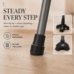 DeepTita Foldable Walking Cane ，Home Travel,33-37" for modern home mobility, recovery, and everyday confidence