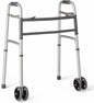 Andador plegable bariátrico de alta resistencia Medline Deeptita con ruedas de 5" y mangos duraderos, capacidad de peso de 500 lb.