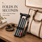 DeepTita Foldable Walking Cane ，Home Travel,33-37" for modern home mobility, recovery, and everyday confidence