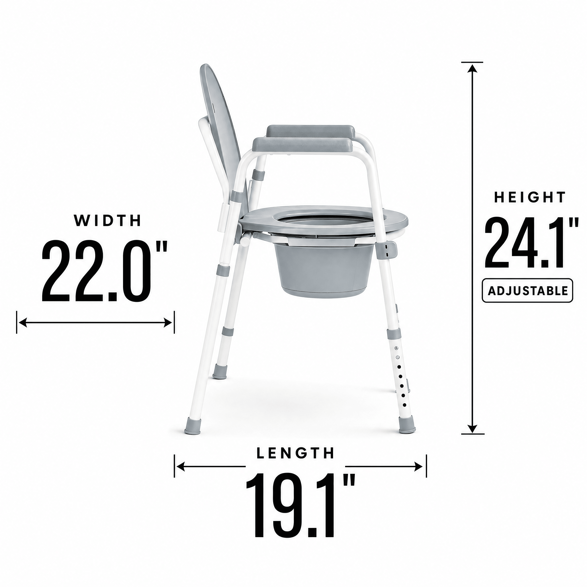 DeepTita 3-in-1 Bedside Commode Chair, Home Bath, 7.5qt for modern home mobility, recovery, and everyday confidence