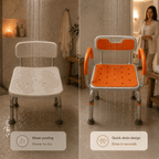 DeepTita Shower Chair with Arms, Bath, 28-33", 240lb for modern home mobility, recovery, and everyday confidence