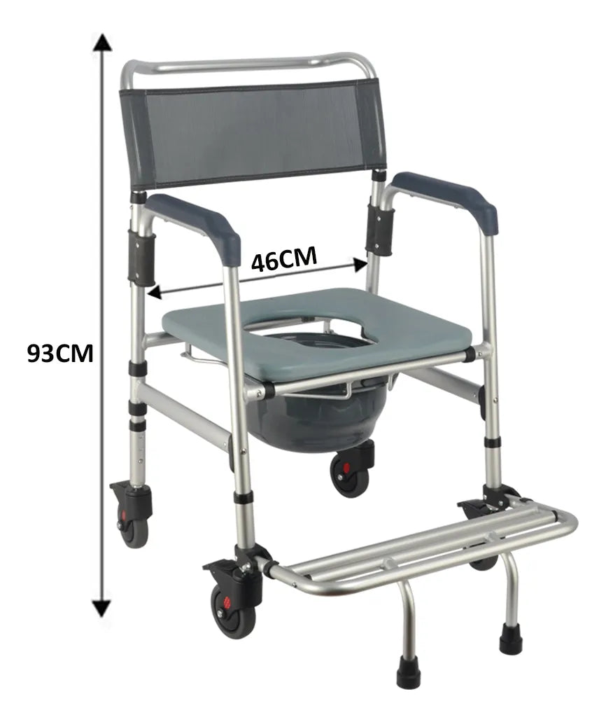 Cadeira De Banho Aluminio Higienica Adulto 135 Kg Hidrolight