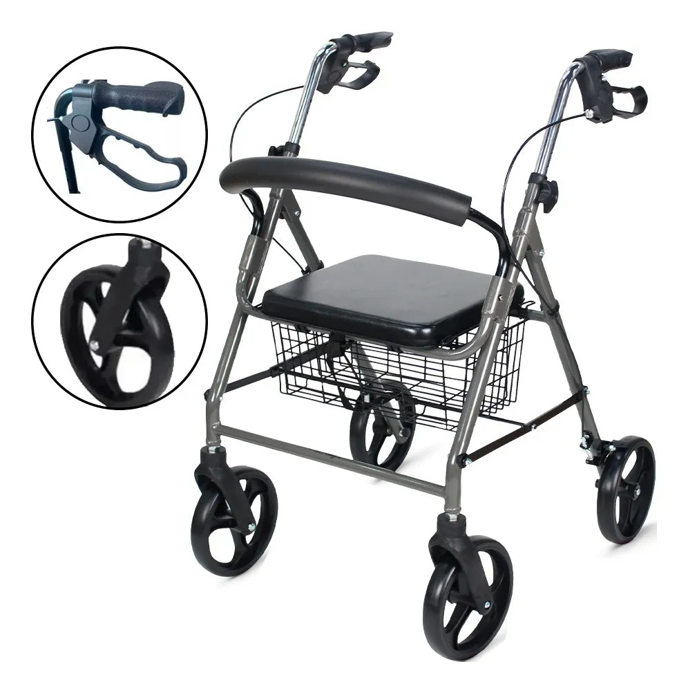 Andador 4 Rodas DEEPTITA Em Alumínio Para Até 135kg