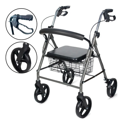 Andador 4 Rodas DEEPTITA Em Alumínio Para Até 135kg